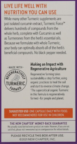 New Chapter Turmeric Force Capsules Perspective: back