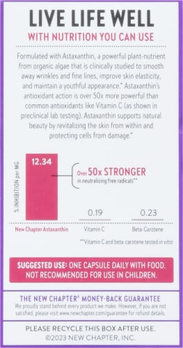 New Chapter® Hair Skin & Nails Supplement Capsules Perspective: back