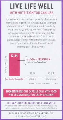 New Chapter® Hair Skin & Nails Supplement Capsules Perspective: back