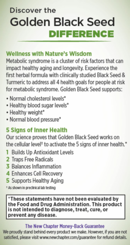 New Chapter Golden Black Seed Perspective: back