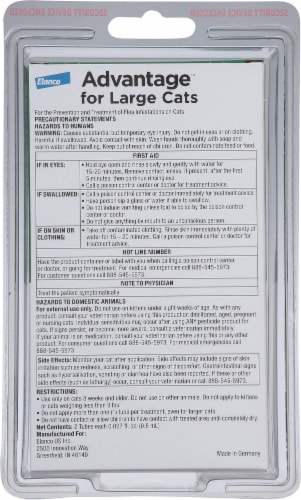 Advantage™ Large Cat Flea Treatment and Prevention Perspective: back