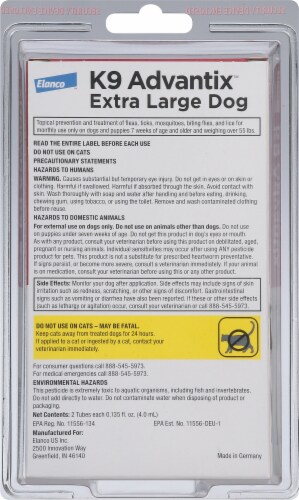 Elanco™ K9 Advantix™ Extra Large Dogs Flea and Tick Treatment Perspective: back