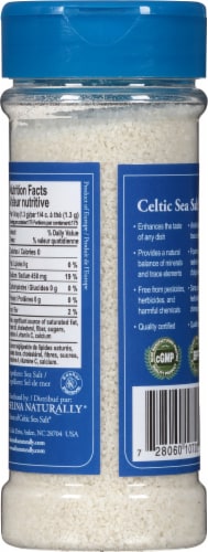 Celtic Fine Ground Sea Salt Shaker Perspective: back
