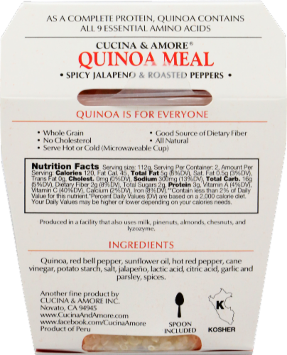 Kitchen & Love Cucina Et Amore Jalapeno & Peppers Quinoa Meal Perspective: back