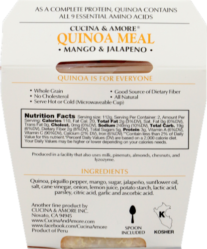 Cucina & Amore Mango & Jalapeno Quinoa Meal Perspective: back