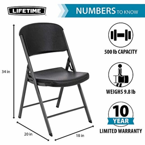 LIFETIME Commercial Grade Folding Chair 4 Pack Black 1 Kroger