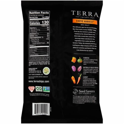 Terra Exotic Harvest Sea Salt Vegetable Chips Perspective: back