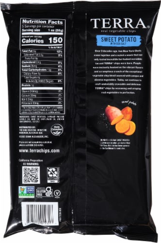 Terra® Sea Salt Sweet Potato Krinkle Cut Vegetable Chips Perspective: back