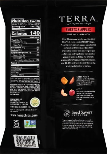 Terra Chips Sweet Potato Chips Sweets and Apples Perspective: back