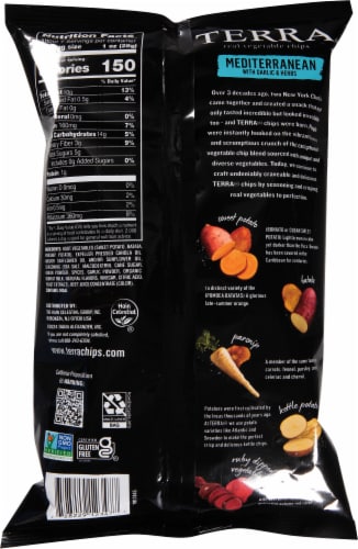 Terra® Mediterranean Garlic & Herbs Chips Perspective: back
