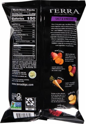 Terra® Sea Salt and Vinegar Vegetable Chips Perspective: back