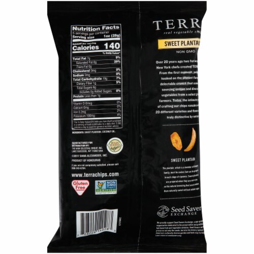 Terra Sweet Plantains Real Vegetable Chips Perspective: back