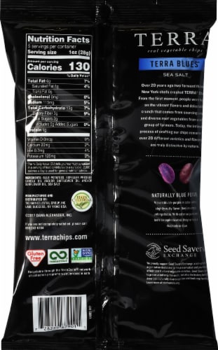 Terra® Blues Sea Salt Real Vegetable Chips Perspective: back