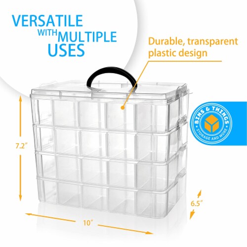 Bins  Things 4-Tier, 40 Comprt Stackable Storage Container Perspective: back