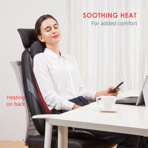 Snailax Shiatsu Back Massager with Heat & Vibration, Massage Seat Cushion - 256 Perspective: back