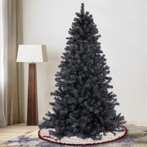 National Tree Company 7.5 Ft Full Unlit Artificial Christmas Holiday Tree, Black Perspective: back