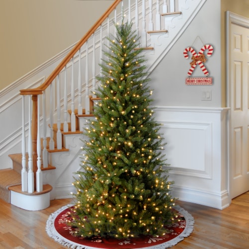 National Tree Company Dunhill Fir 7.5 Foot Slim Prelit Christmas