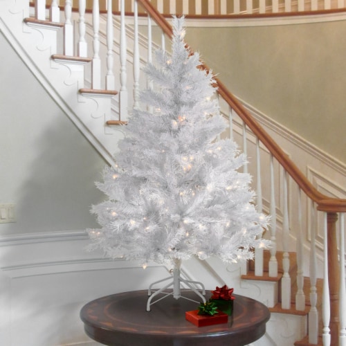 National Tree Company 4.5 ft. Winchester White Pine Tree with Clear Lights Perspective: back