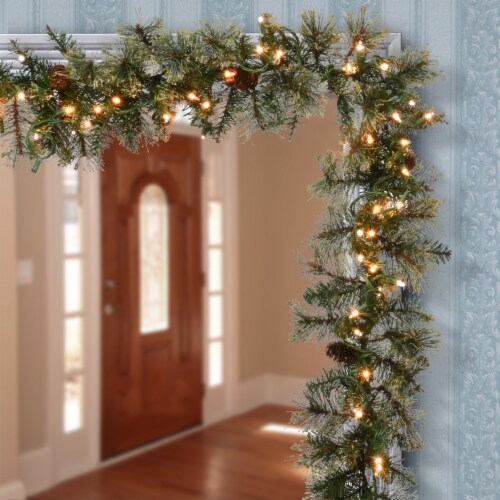 National Tree Company Pre-Lit Artificial Christmas Garland, Green, Eve