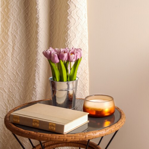 9 Mauve Tulip Bouquet Perspective: back