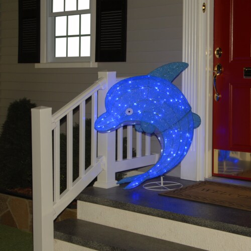 40 Dolphin with 105 Blue LED Lights Perspective: back