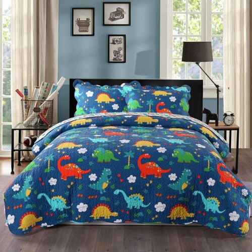 MarCielo Dinosaur Kids Cotton Quilt Bedspread Set Twin Mariano s