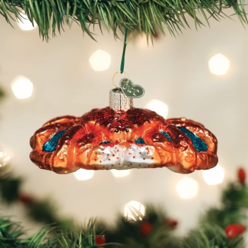 Old World Christmas King Crab Blown Glass Ornament Perspective: back