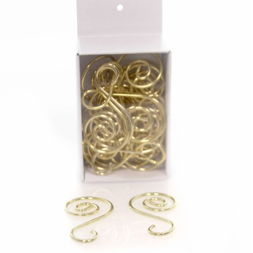 Old World Christmas S-Hooks Ornament Hanger Metal Gold Tree Swirl 14100 Perspective: back