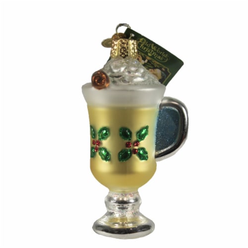 Old World Christmas Eggnog Glass Christmas Holiday Party 32451 Perspective: back