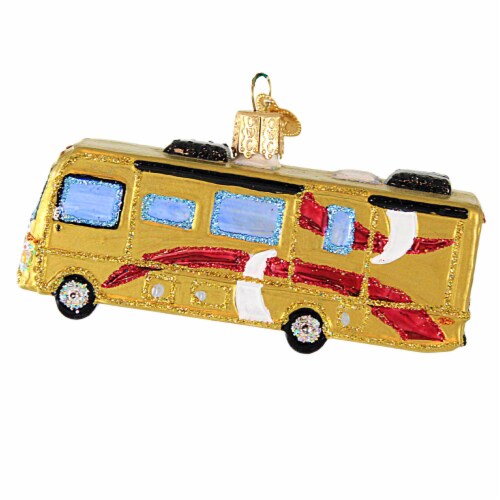 Old World Christmas Class A Motorhome One Ornament 2 Inch, Glass