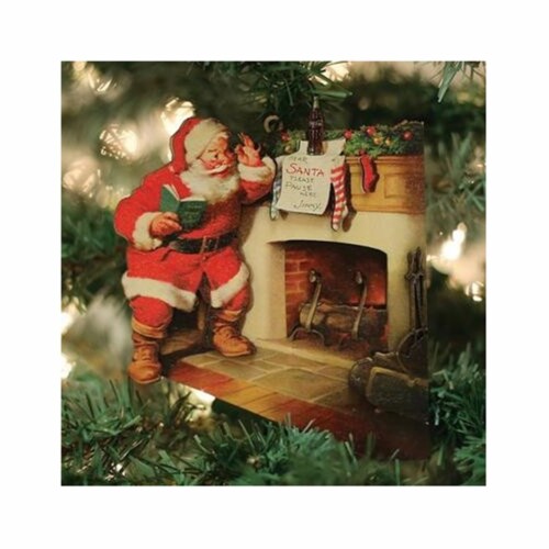 Ginger Cottages Coca-Cola Stockings were Hung (CCO107) Ornament, Multi (#84206) Perspective: back