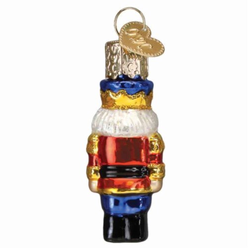 Old World Christmas 2.00 Mini Nutcracker Soldier Gumdrops Collection Wooden King Perspective: back