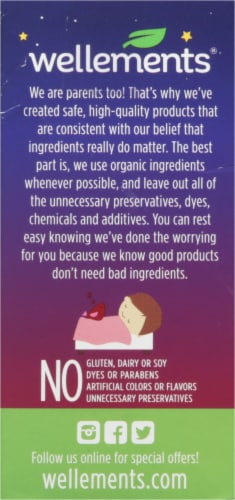 Wellements® Organic Children's Nighttime Cough Syrup Perspective: back