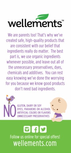 Wellements® Organic Baby Gripe Water Perspective: back