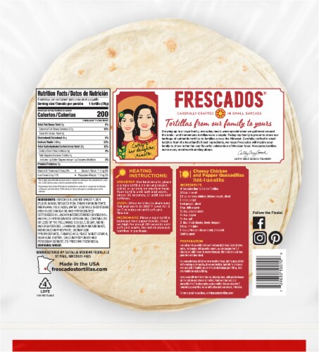 Frescados™ Burrito Grande Style Flour Tortillas Perspective: back