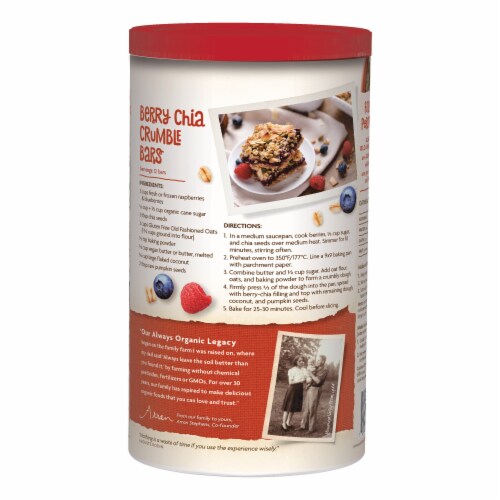 Nature's Path Organic® Gluten Free Old Fashioned Whole Grain Rolled Oats Perspective: back