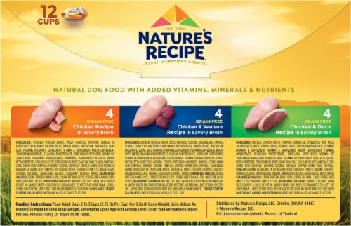 Nature's Recipe® Grain Free Dog Food Variety Pack Perspective: back
