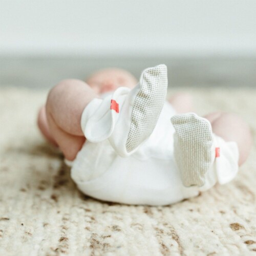Goumikids Soft Organic Stay On Baby Boots Infant Booties Shoes, 0-3M Drop Gray Perspective: back
