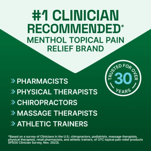 Biofreeze Menthol Back Knee Muscle Joint and Arthritis Pain Relief Gel Tube Perspective: back