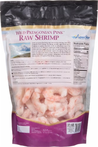 Aqua Star® Wild Patagonian Pink™ Raw Shrimp (31-40 ct) Perspective: back