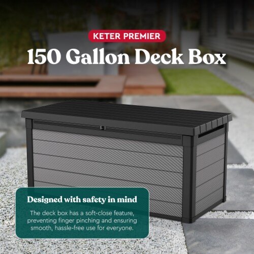 Keter Premier 150 Gallon Deck Box w/Polypropylene Construction for