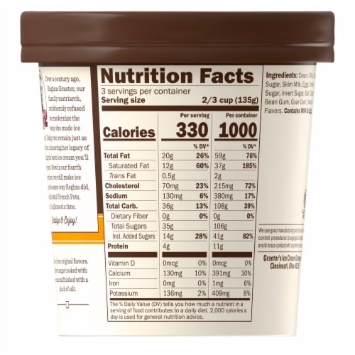 Graeter’s® The Original Salted Caramel French Pot® Ice Cream Pint Perspective: back