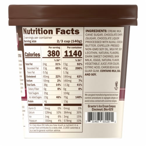 Graeter's® Black Cherry Chocolate Chip Ice Cream Perspective: back