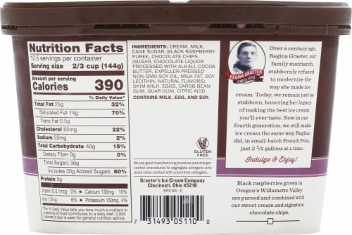 Graeter's® Black Raspberry Chocolate Chip Ice Cream Perspective: back