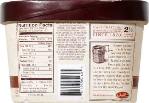 Graeter's® Double Chocolate Chip Ice Cream Perspective: back