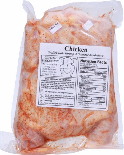 La Boucherie Frozen Raw Shrimp & Sausage Jambalaya Chicken Stuffed Breast Perspective: back