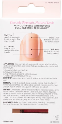 Kiss® Salon Acrylic™ Nude French Short Nail Kit Perspective: back
