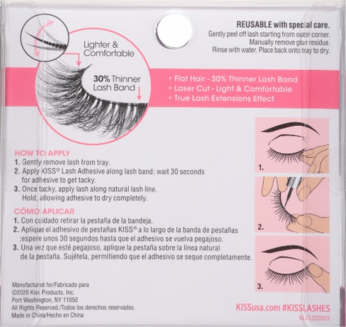 Kiss Lash Couture Luxtensions Royal Silk Lash Extensions Perspective: back