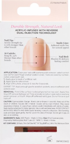 Kiss® Salon Acrylic™ French Nude Medium Nail Kit - Leilani Perspective: back
