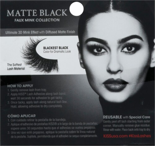 Kiss® Lash Couture™ Faux Mink Collection Matte Satin False Lashes Perspective: back